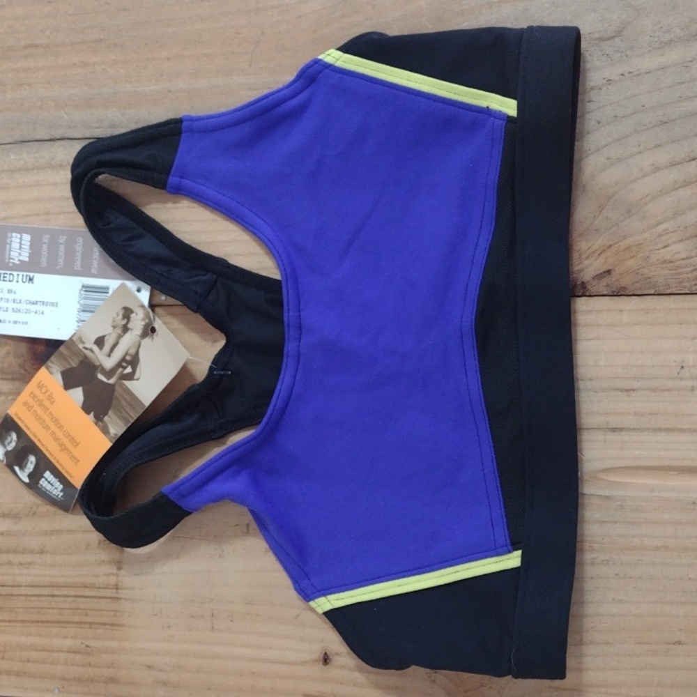 Moving Comfort MCX Wire Free Cool Max Medium Support Bra Size M 34bc-36B NWT